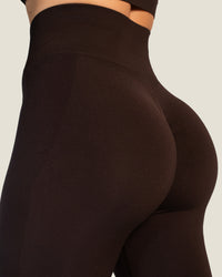 SIGNATURE SEAMLESS LEGGINGS - CHOCOLATE BROWN