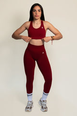 SIGNATURE SEAMLESS SPORTS BRA - BURGUNDY