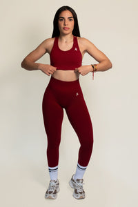SIGNATURE SEAMLESS SPORTS BRA - BURGUNDY